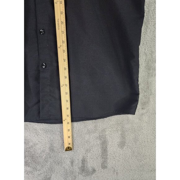 Red Kap Shirt Mens Large Black Above Ground Pizza Logo Button Up Short Sleeve - Picture 5 of 10